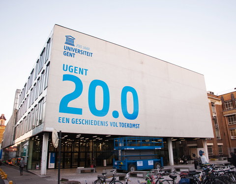 Bestickering 200 jaar UGent aan het Ufo