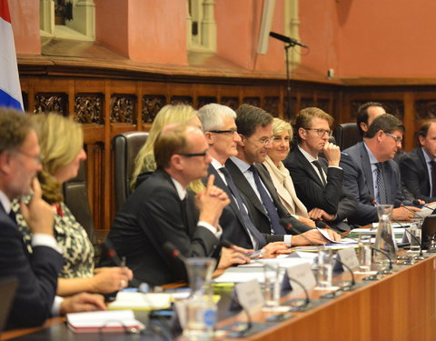 Vlaams-Nederlandse top met Geert Bourgeois (Vlaams minister-president) en Mark Rutte (minister-president van Nederland) in stadh