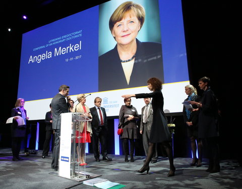 Uitreiking eredoctoraat aan Angela Merkel