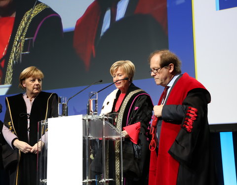 Uitreiking eredoctoraat aan Angela Merkel