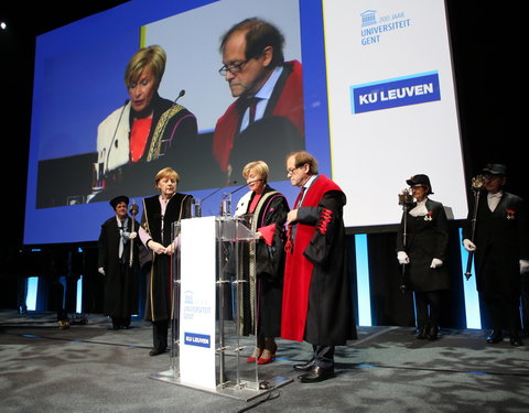 Uitreiking eredoctoraat aan Angela Merkel