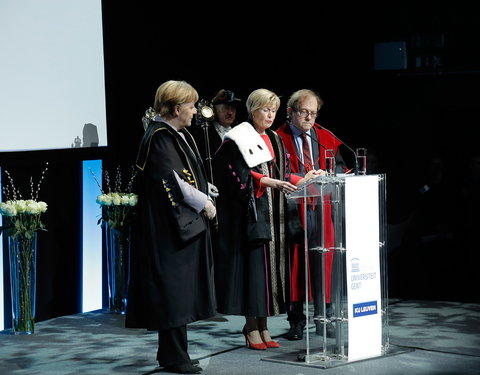 Uitreiking eredoctoraat aan Angela Merkel