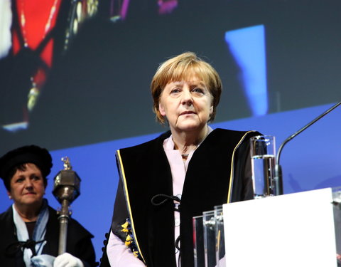 Uitreiking eredoctoraat aan Angela Merkel