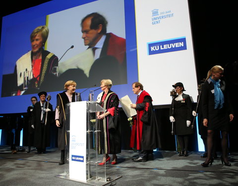 Uitreiking eredoctoraat aan Angela Merkel