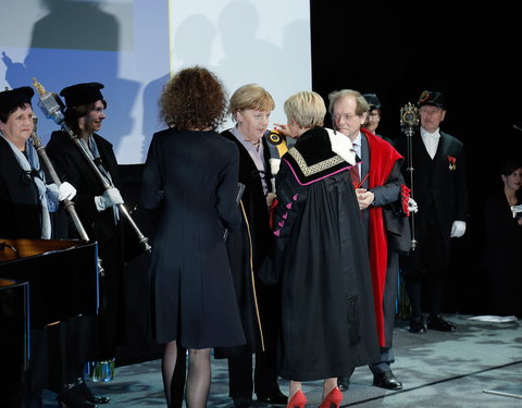 Uitreiking eredoctoraat aan Angela Merkel