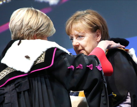 Uitreiking eredoctoraat aan Angela Merkel