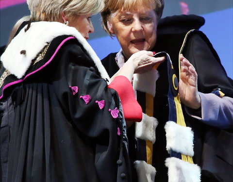 Uitreiking eredoctoraat aan Angela Merkel