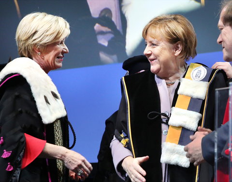 Uitreiking eredoctoraat aan Angela Merkel