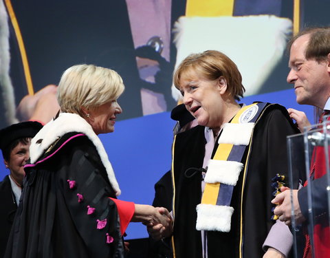 Uitreiking eredoctoraat aan Angela Merkel