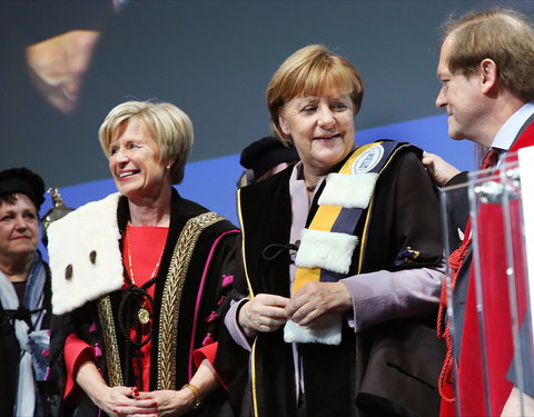 Uitreiking eredoctoraat aan Angela Merkel