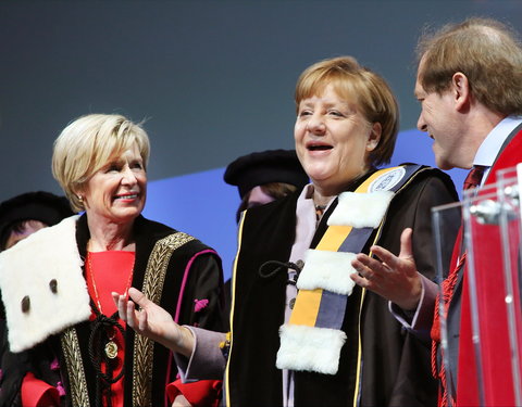 Uitreiking eredoctoraat aan Angela Merkel