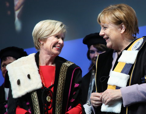 Uitreiking eredoctoraat aan Angela Merkel