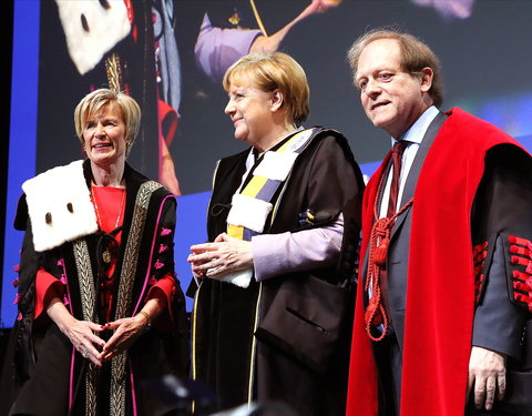 Uitreiking eredoctoraat aan Angela Merkel