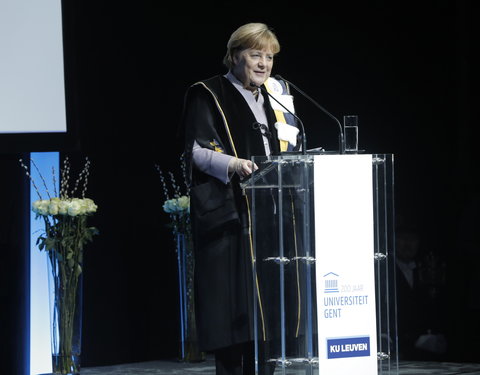 Uitreiking eredoctoraat aan Angela Merkel