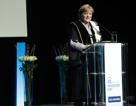 Uitreiking eredoctoraat aan Angela Merkel