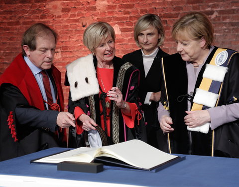 Uitreiking eredoctoraat aan Angela Merkel