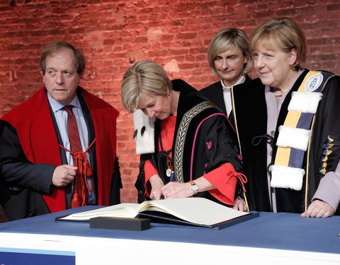 Uitreiking eredoctoraat aan Angela Merkel