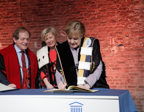 Uitreiking eredoctoraat aan Angela Merkel