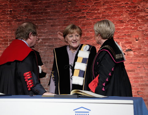 Uitreiking eredoctoraat aan Angela Merkel