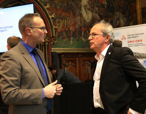 Inhuldiging samenwerking tussen Universiteit van de Verenigde Naties, UGent en VUB