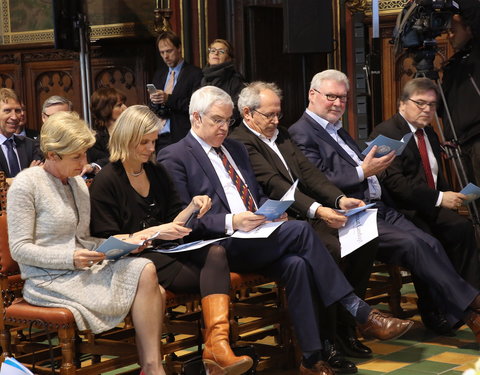 Inhuldiging samenwerking tussen Universiteit van de Verenigde Naties, UGent en VUB