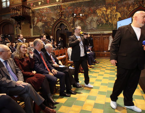 Inhuldiging samenwerking tussen Universiteit van de Verenigde Naties, UGent en VUB