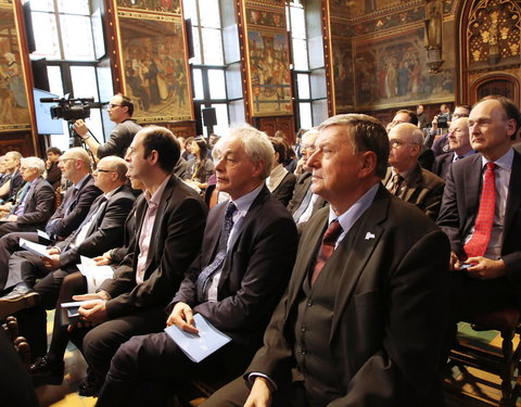 Inhuldiging samenwerking tussen Universiteit van de Verenigde Naties, UGent en VUB