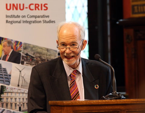 Inhuldiging samenwerking tussen Universiteit van de Verenigde Naties, UGent en VUB