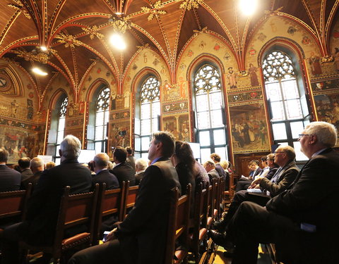 Inhuldiging samenwerking tussen Universiteit van de Verenigde Naties, UGent en VUB