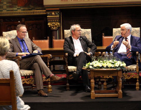 Inhuldiging samenwerking tussen Universiteit van de Verenigde Naties, UGent en VUB