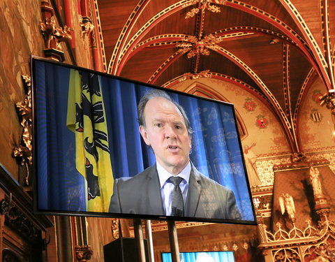 Inhuldiging samenwerking tussen Universiteit van de Verenigde Naties, UGent en VUB