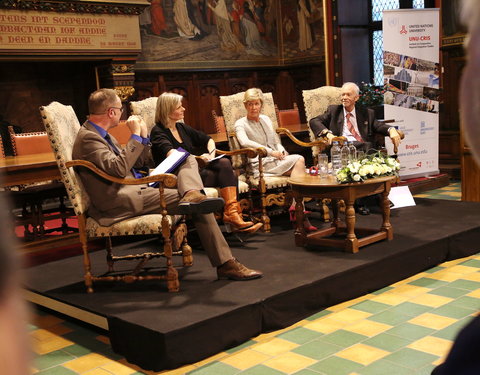 Inhuldiging samenwerking tussen Universiteit van de Verenigde Naties, UGent en VUB