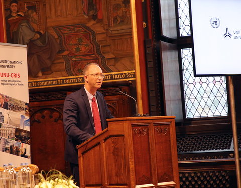 Inhuldiging samenwerking tussen Universiteit van de Verenigde Naties, UGent en VUB