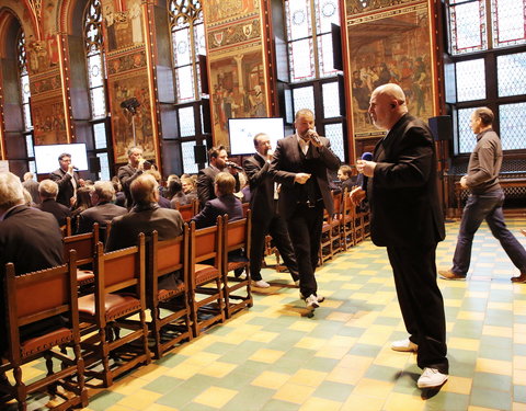 Inhuldiging samenwerking tussen Universiteit van de Verenigde Naties, UGent en VUB