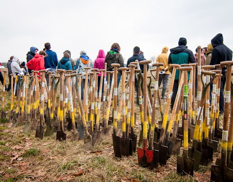 Aanplant klimaatbos in Melle