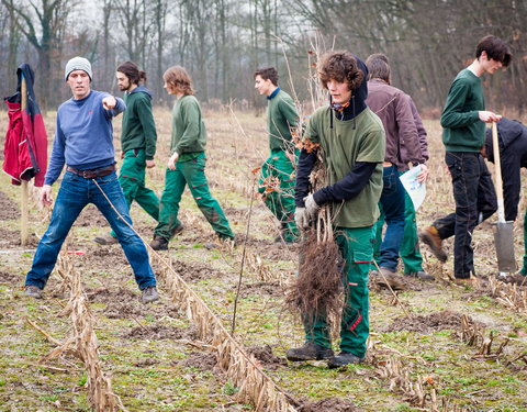 Aanplant klimaatbos in Melle