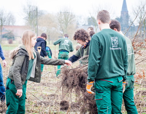 Aanplant klimaatbos in Melle