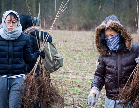 Aanplant klimaatbos in Melle