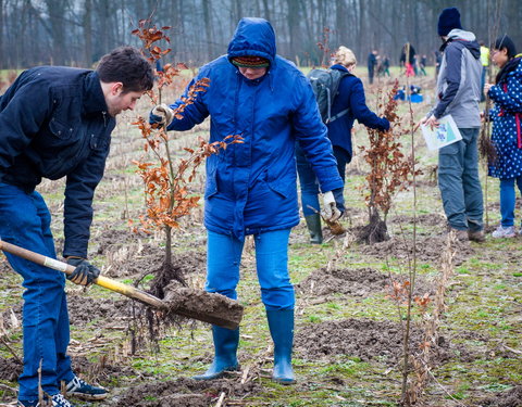 Aanplant klimaatbos in Melle