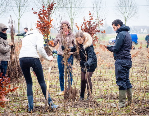 Aanplant klimaatbos in Melle