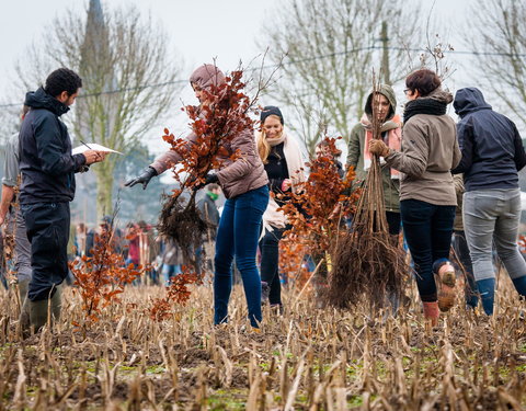 Aanplant klimaatbos in Melle