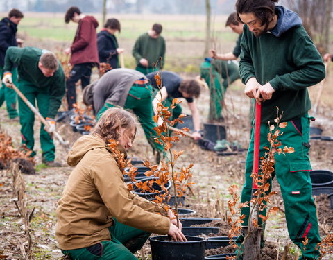 Aanplant klimaatbos in Melle