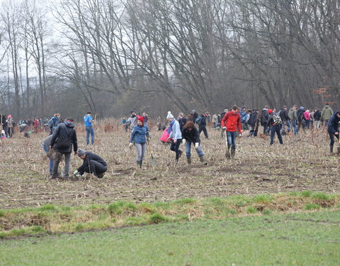 Aanplant klimaatbos in Melle