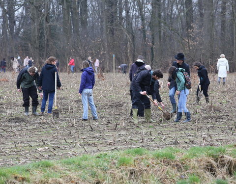 Aanplant klimaatbos in Melle