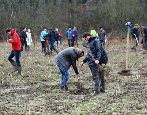 Aanplant klimaatbos in Melle