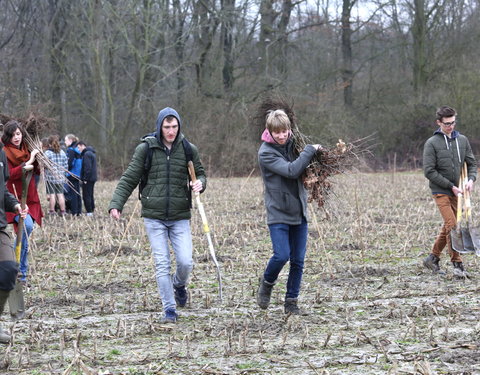 Aanplant klimaatbos in Melle