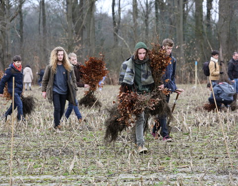 Aanplant klimaatbos in Melle