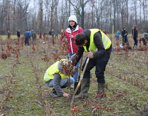 Aanplant klimaatbos in Melle