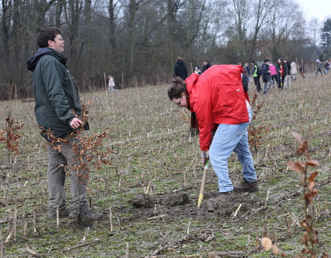 Aanplant klimaatbos in Melle