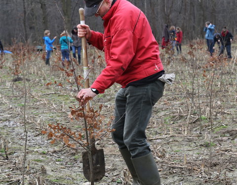 Aanplant klimaatbos in Melle